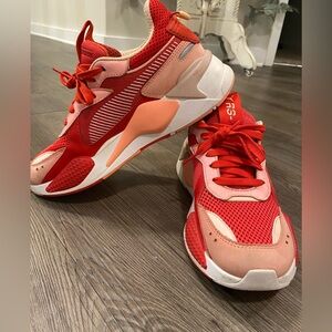 Puma RS-X Toys Red and Peach Athletic Sneakers for Women